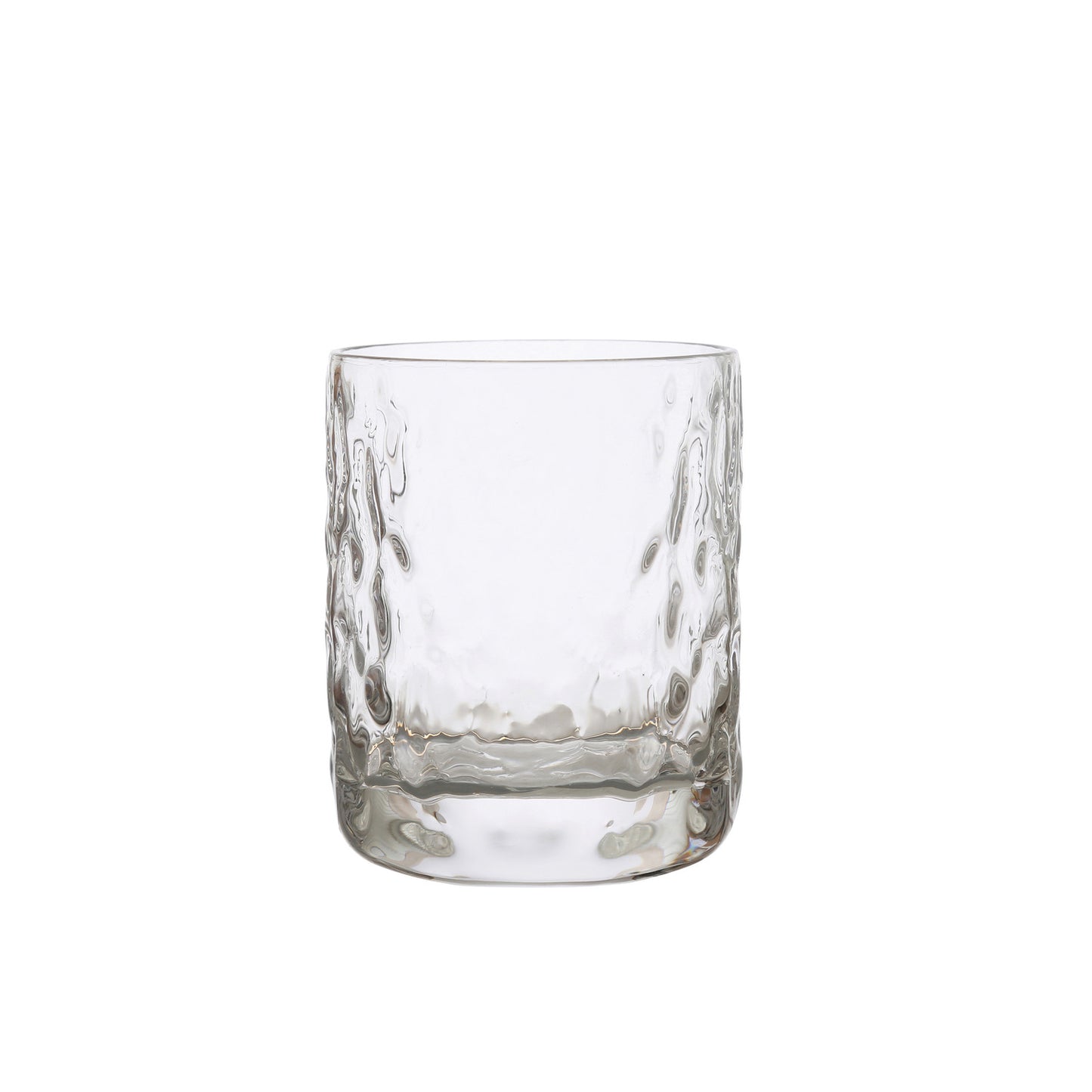 2-3/4" Round x 3-1/2"H 8 oz. Hammered Drinking Glass