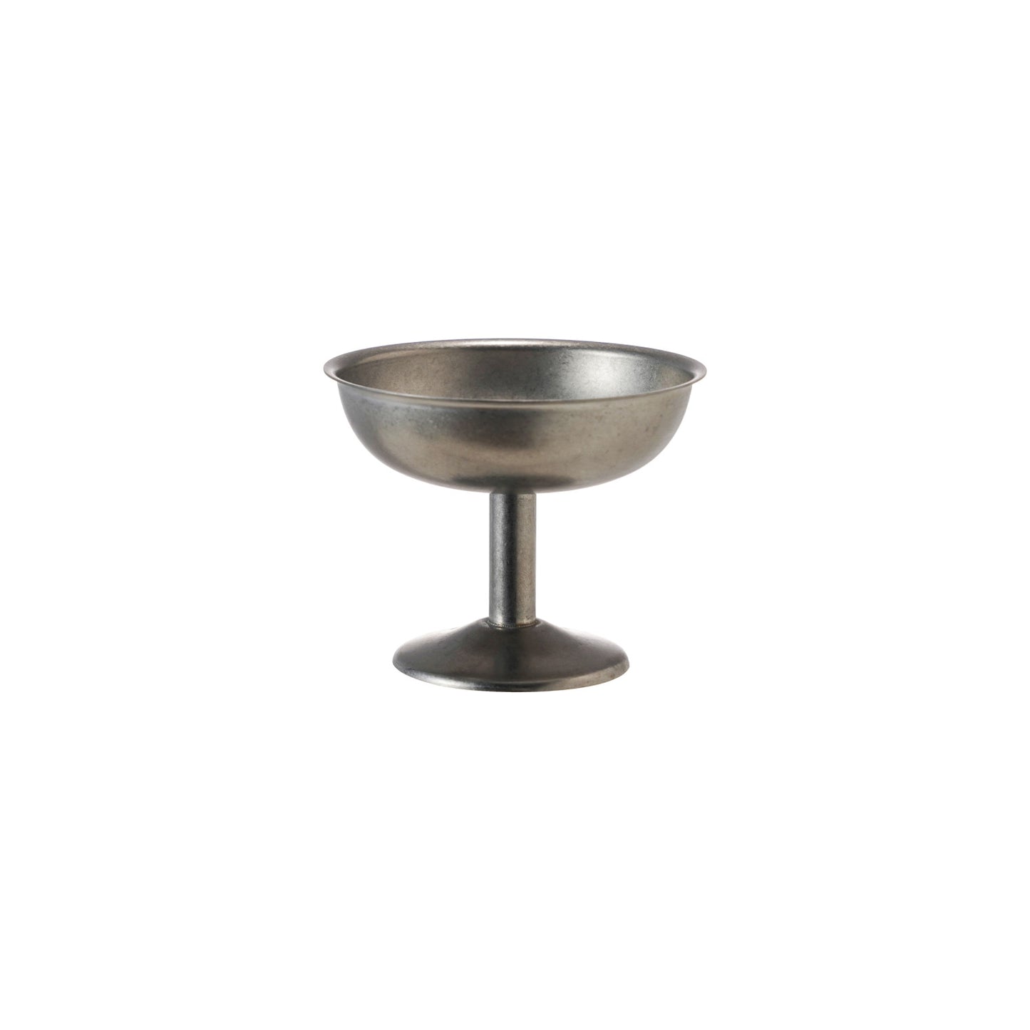 4 oz. Stainless Steel Footed Coupe Glass/Dish, Brushed Pewter Finish