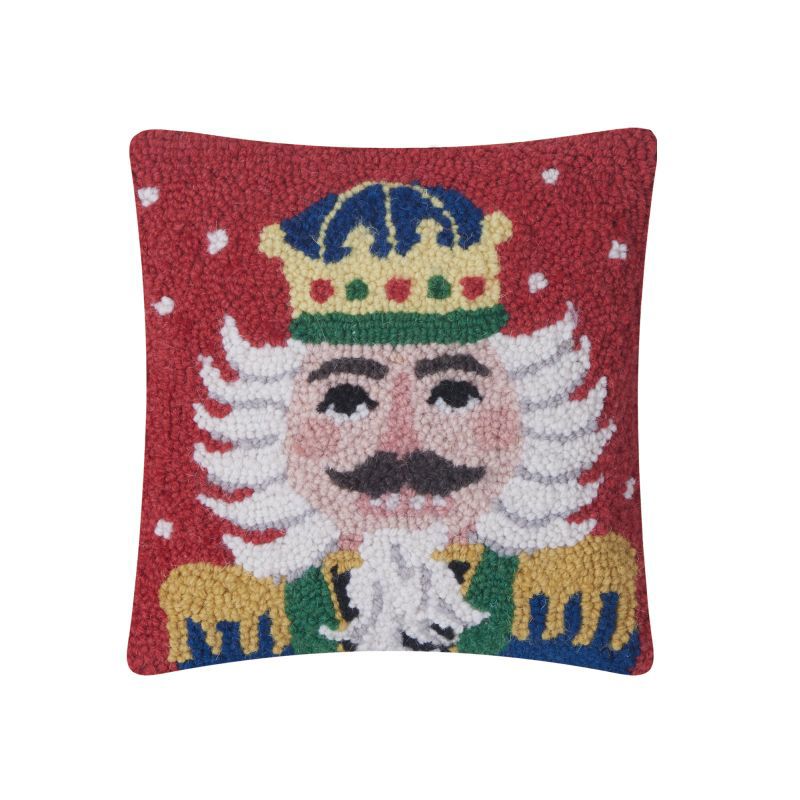 Holiday Nutcracker Hook Pillow Poly Filled