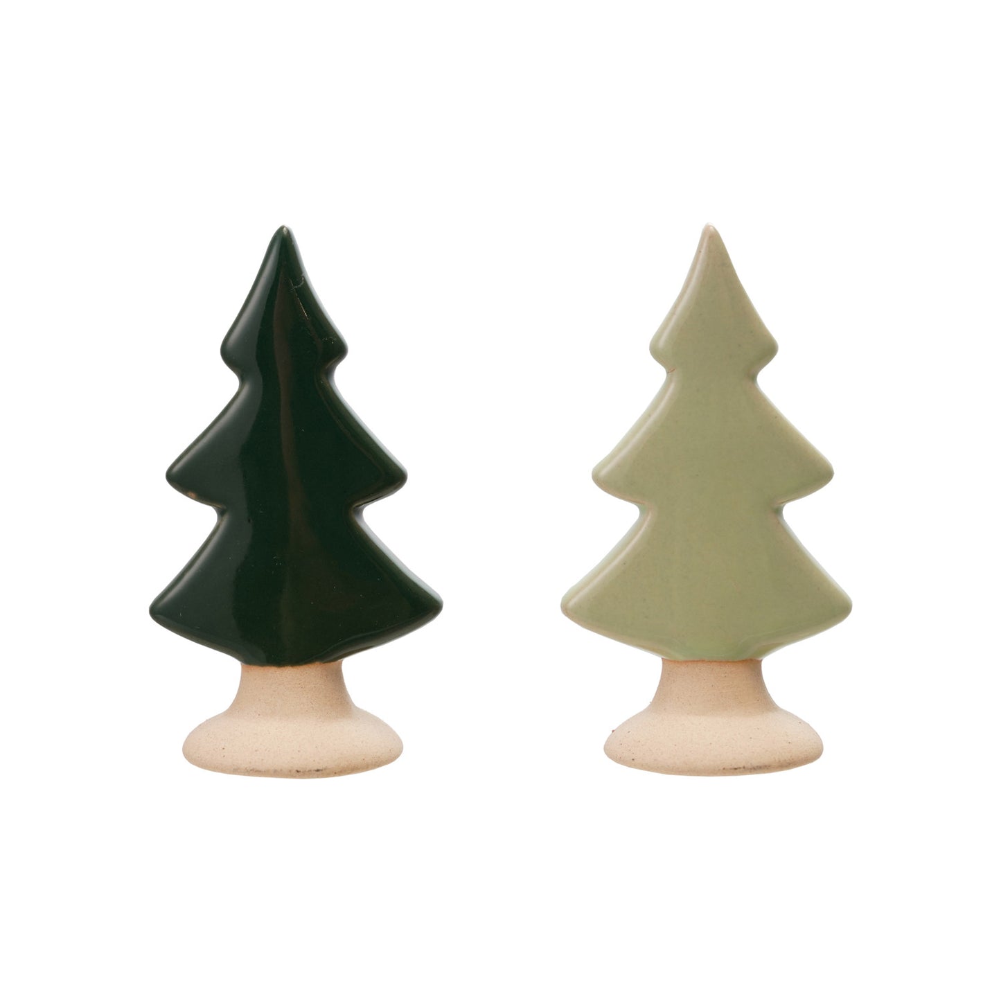 2"L x 3-1/2"H Stoneware Tree with Unglazed Base, 2 Colors