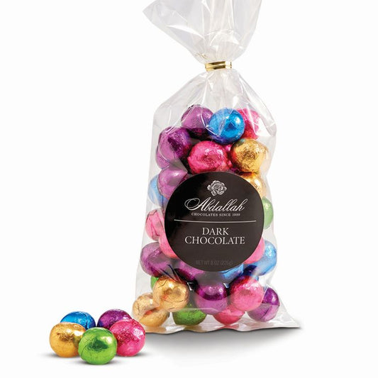8 oz Dark Chocolate Christmas Balls (foiled), bag/4 ct