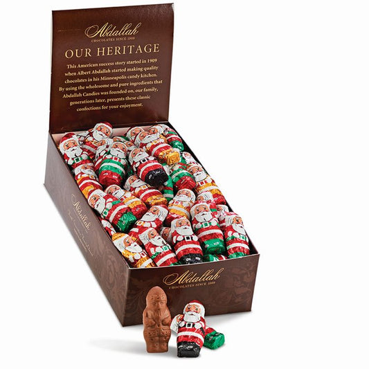 0.31 oz Miniature Foiled Milk Chocolate Santas/102 ct