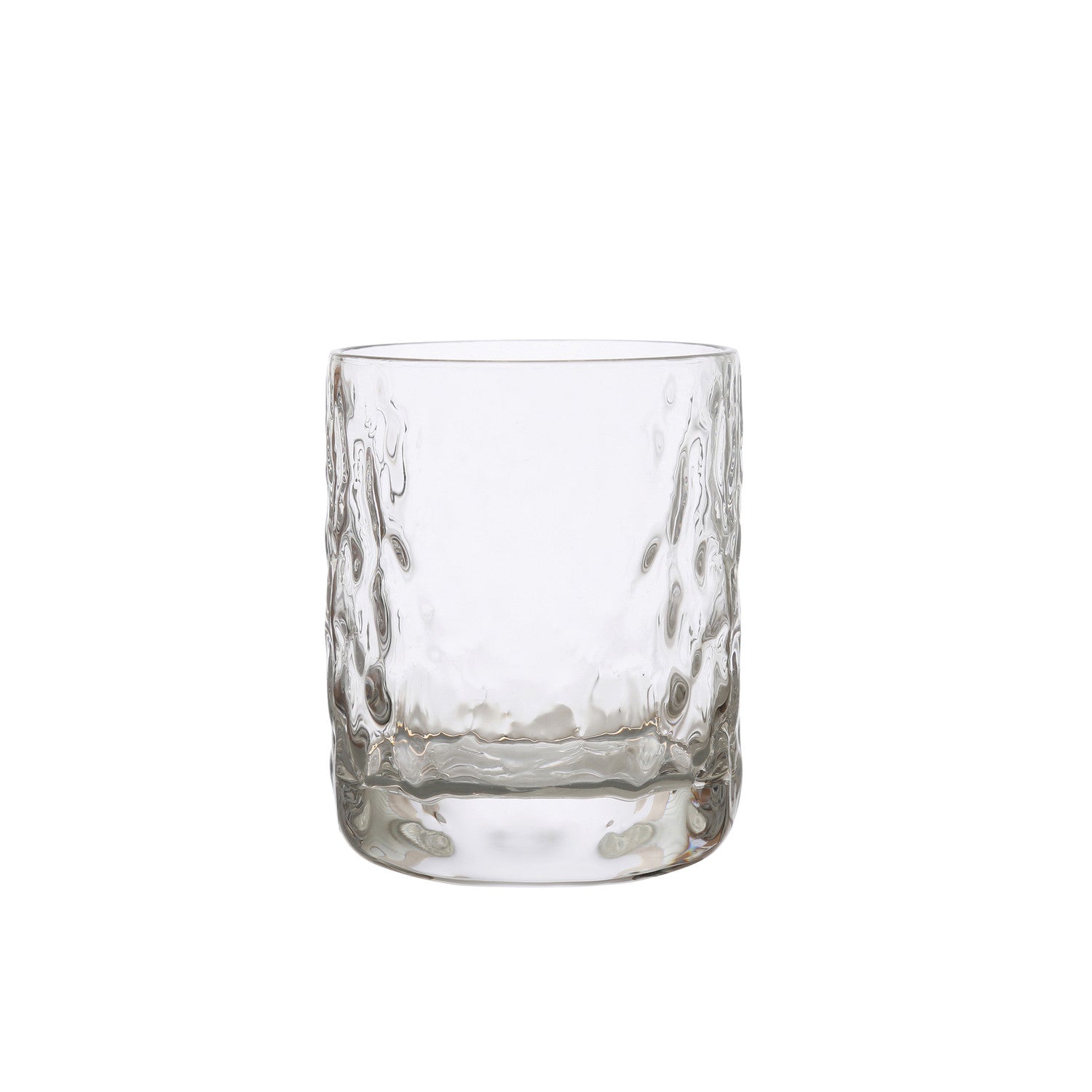 2-3/4" Round x 3-1/2"H 8 oz. Hammered Drinking Glass