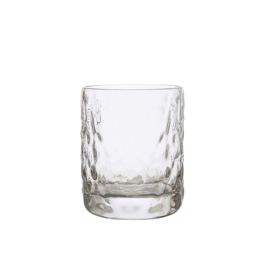 2-3/4" Round x 3-1/2"H 8 oz. Hammered Drinking Glass