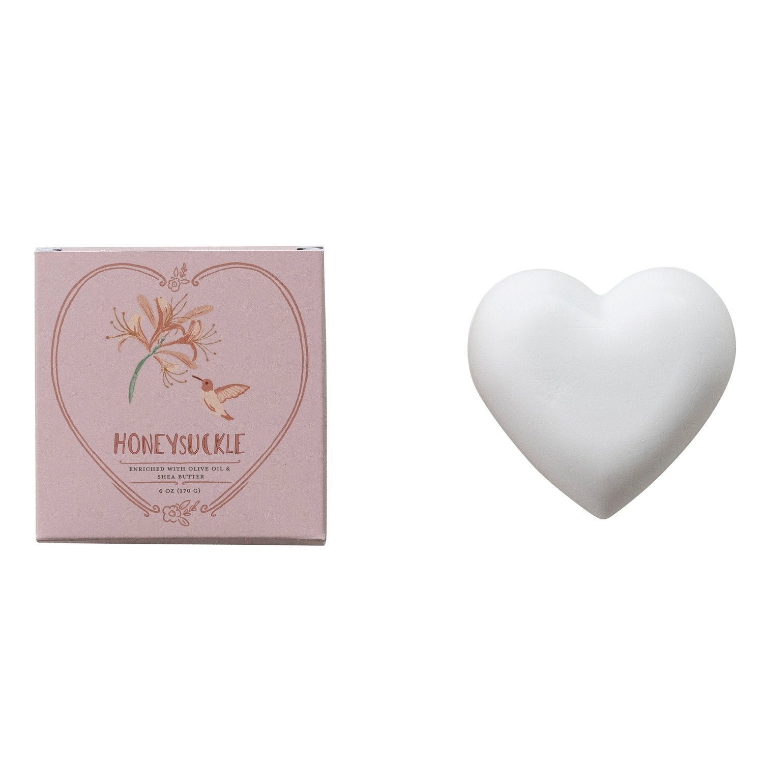 Honeysuckle Scented Olive Oil & Shea Butter Triple Milled Bar Soap, Made In The U.S.A.
