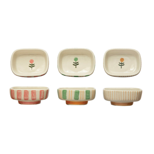 stripe flower dish