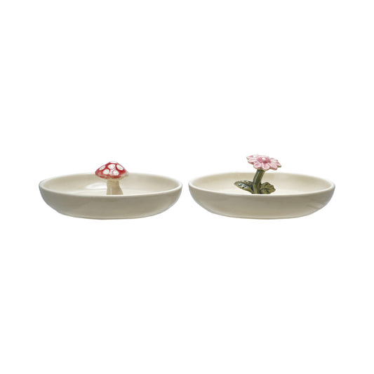 Hand-Painted Stoneware Dish, 2 Styles (Each One Will Vary)