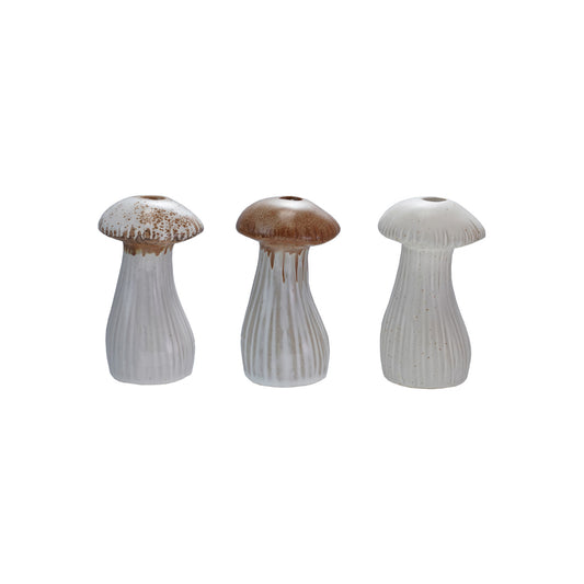 Mushroom Shaped Taper Holder, 3 Colors (Each One Will Vary)