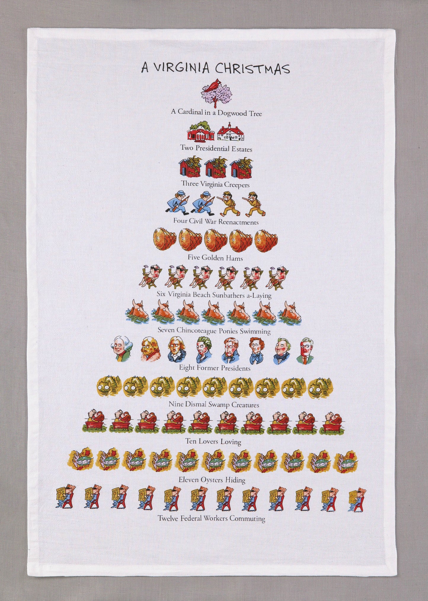 A Virginia Christmas Kitchen Towel