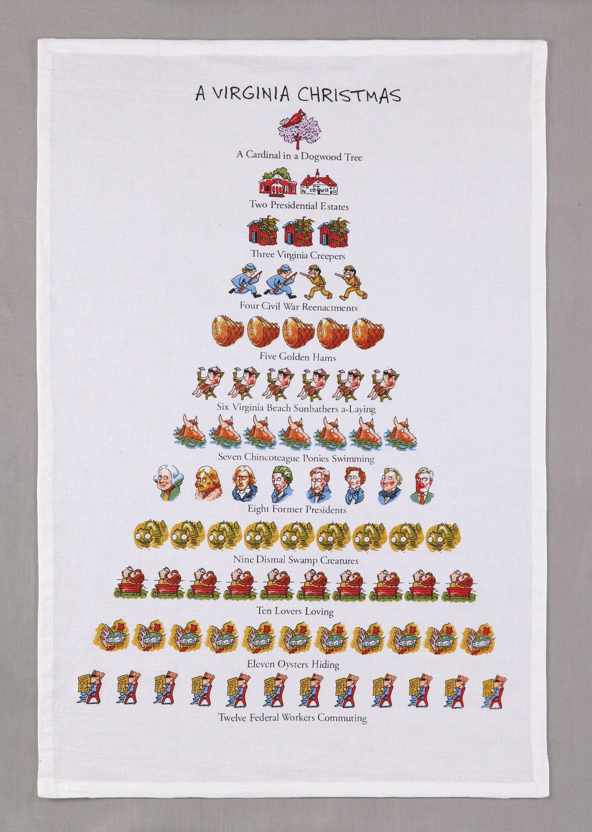 A Virginia Christmas Kitchen Towel