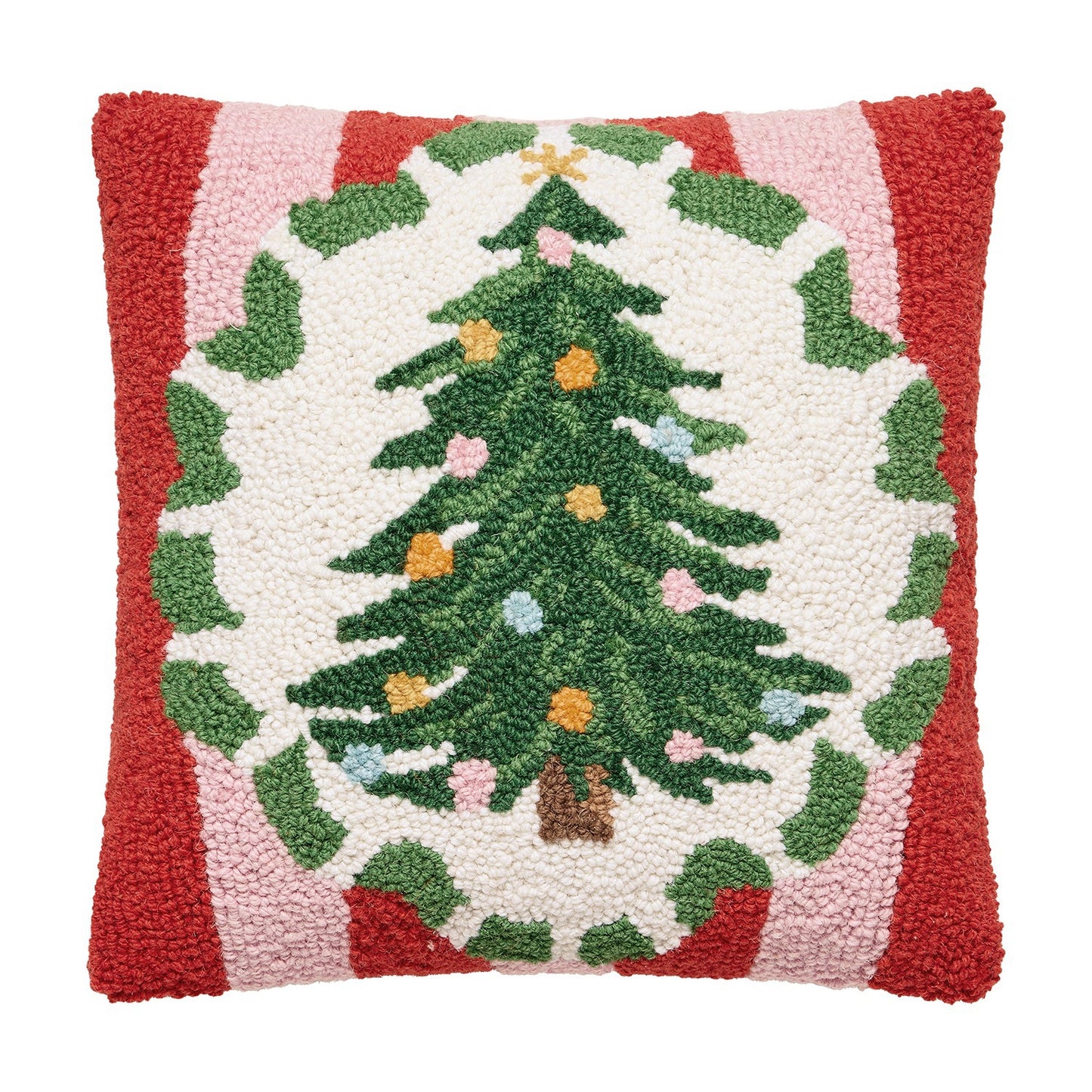 Holiday Frames Tree Hook Pillow Poly Filled