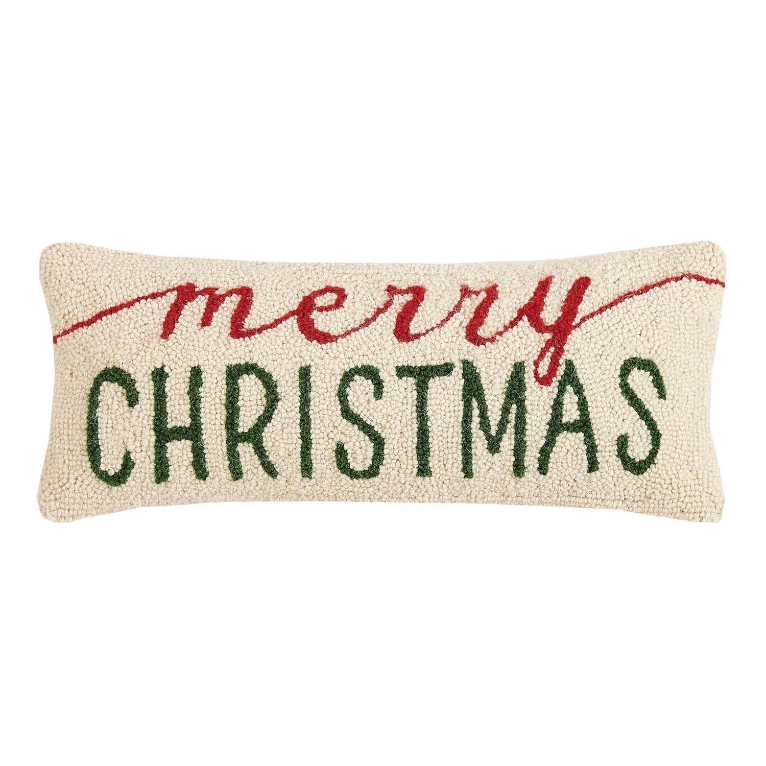 Merry Christmas Hook Pillow Poly Filled