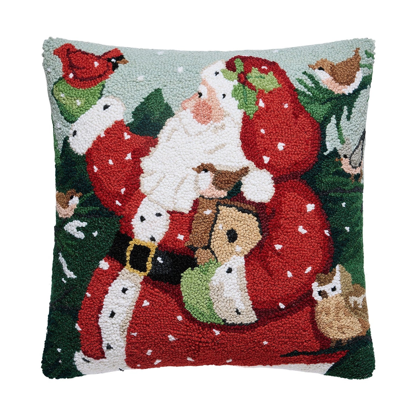 Winter Santa Hook Pillow Poly Filled