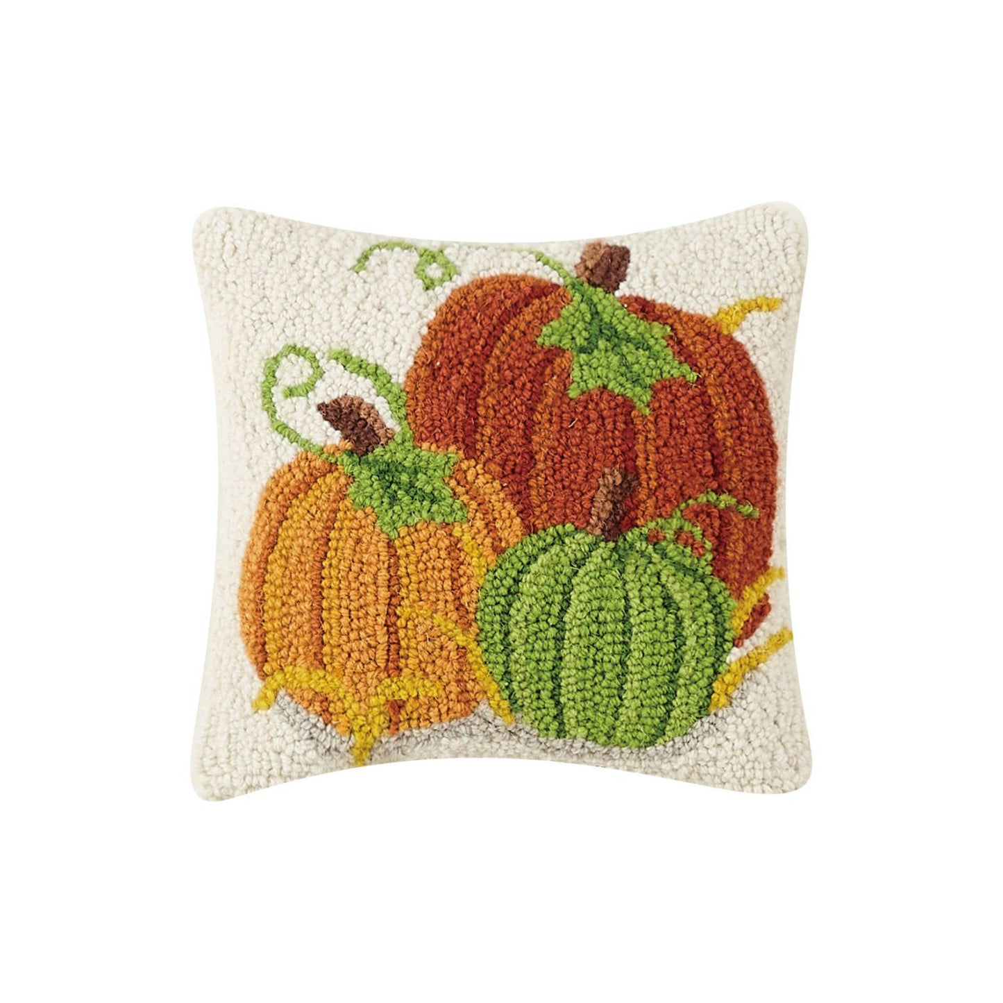 Pumpkin Batch Hook Pillow Poly Filled