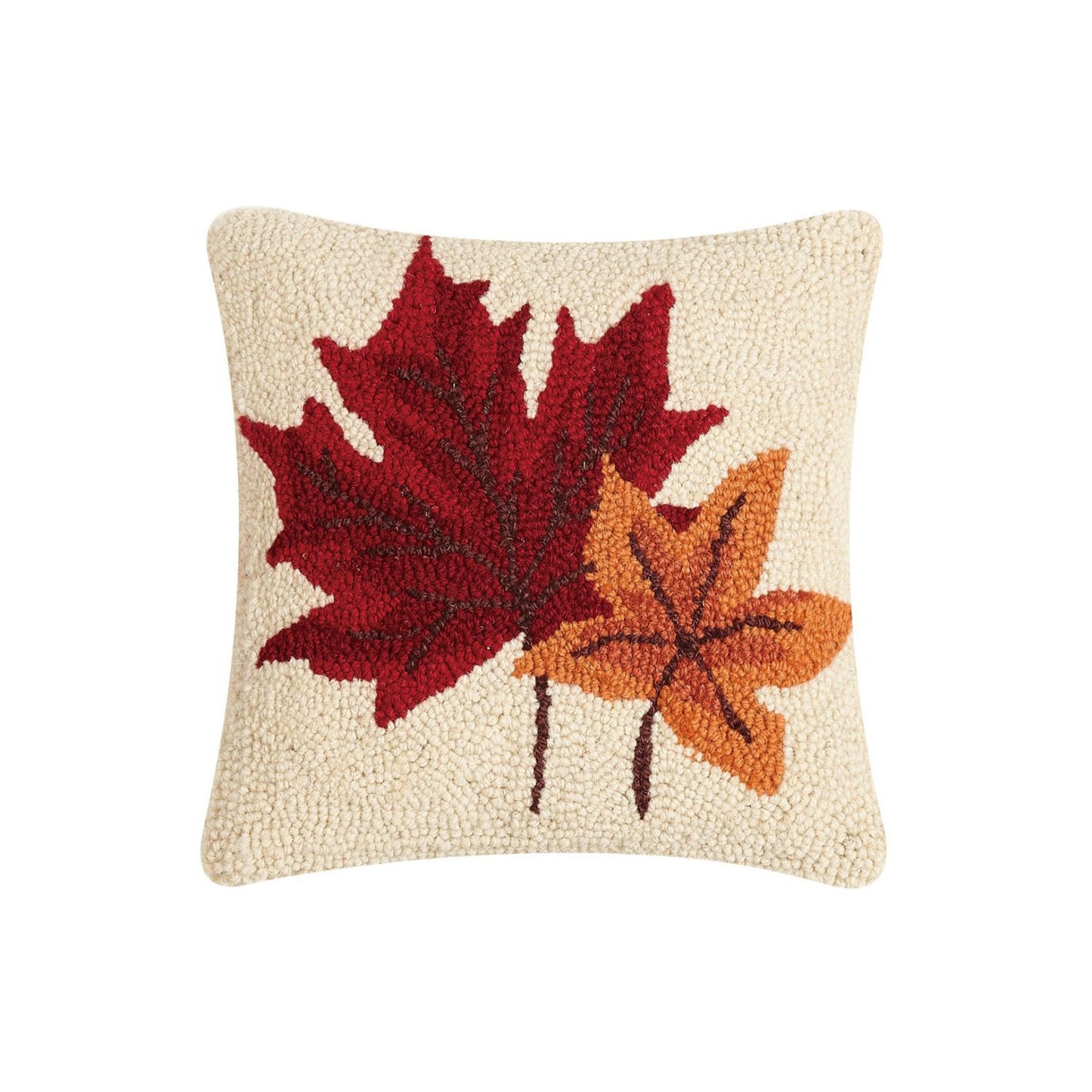 Fall Leaves Hook Pillow Poly Filled