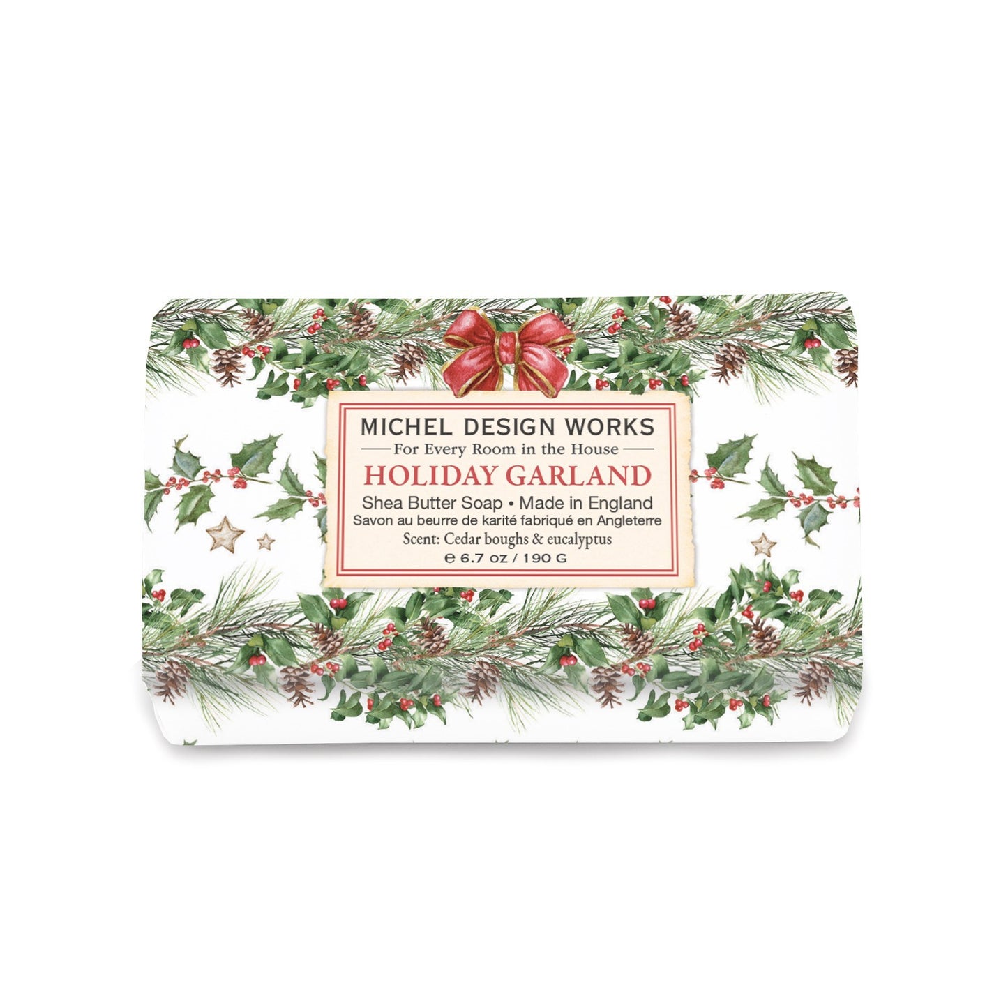 MDW Holiday Garland Medium Bath Soap Bar
