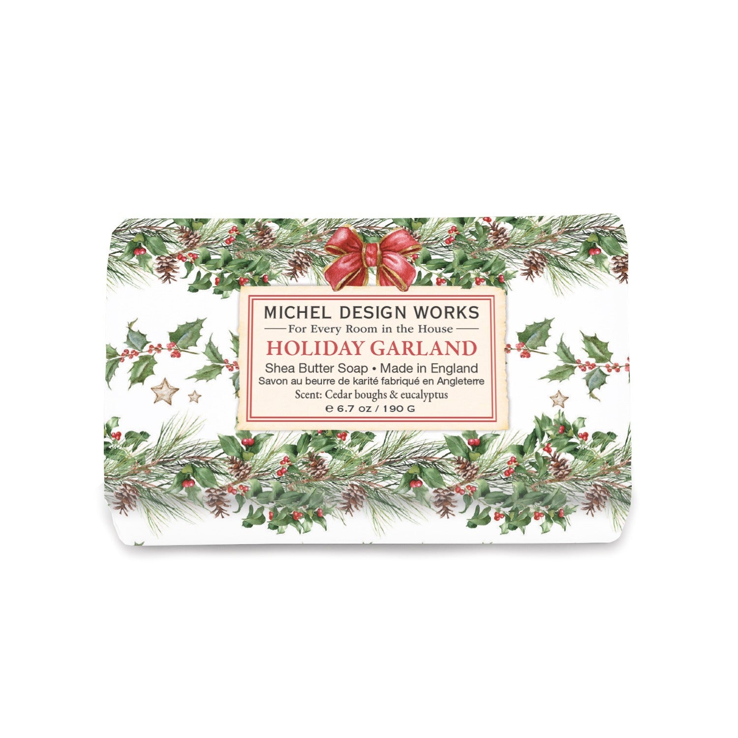 MDW Holiday Garland Medium Bath Soap Bar