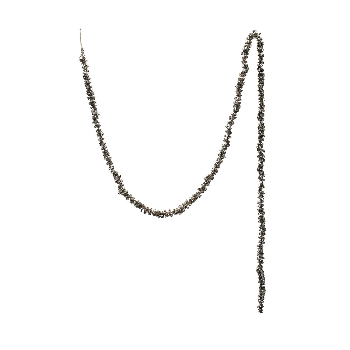 72"L x 3/4"H Foam Ball Garland with Glitter, Champagne Finish