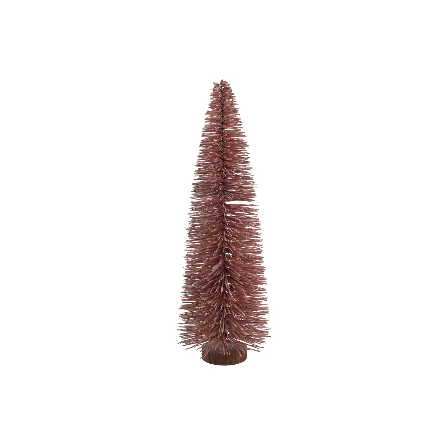 6" Round x 18-1/2"H Sisal Bottle Brush Tree with Wood Base, Pink