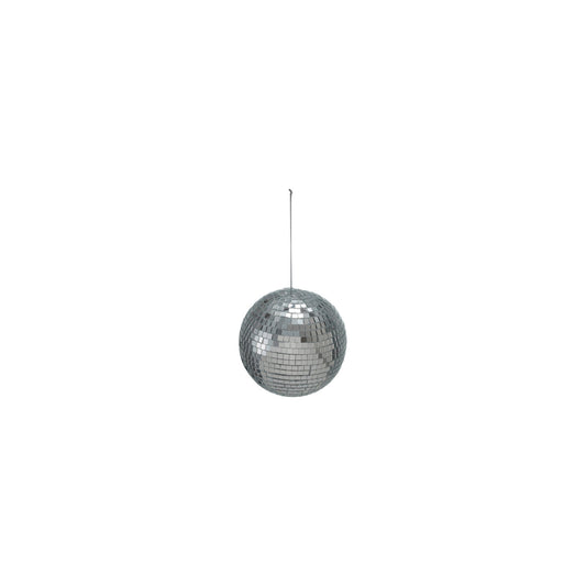 3" Round Foam & Mirrored Glass Mosaic Ball Ornament, Silver Finish